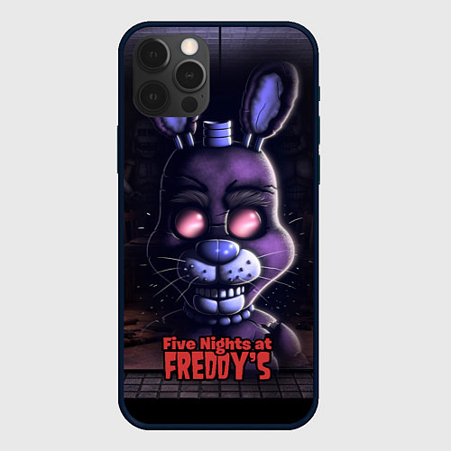 Чехол iPhone 12 Pro Max Five Nights at Freddys Bonnie / 3D-Черный – фото 1