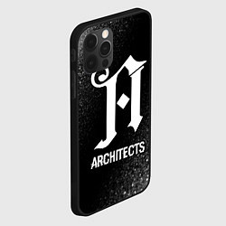 Чехол для iPhone 12 Pro Max Architects glitch на темном фоне, цвет: 3D-черный — фото 2