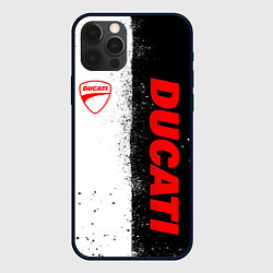 Чехол для iPhone 12 Pro Max Ducati - двоичный, цвет: 3D-черный