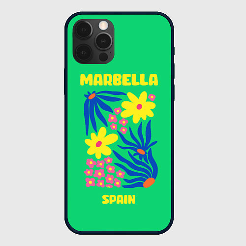 Чехол iPhone 12 Pro Max Марбелья - Испания / 3D-Черный – фото 1