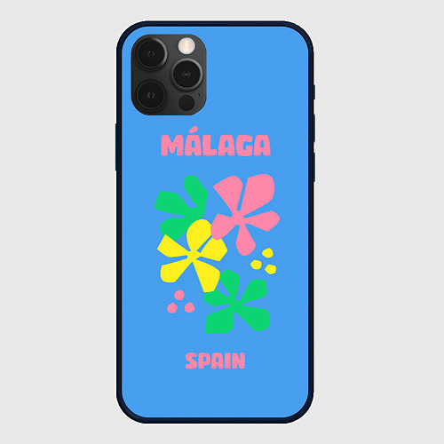 Чехол iPhone 12 Pro Max Малага - Испания / 3D-Черный – фото 1