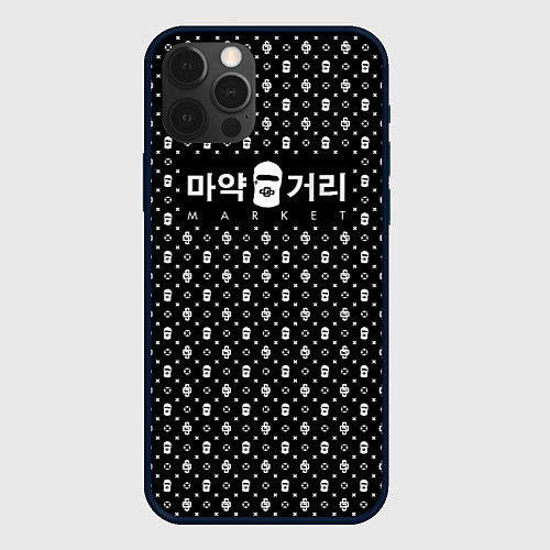 Чехол iPhone 12 Pro Max Dope street market Korea / 3D-Черный – фото 1