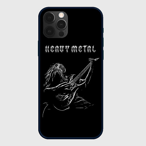 Чехол iPhone 12 Pro Max Heavy metal metalhead / 3D-Черный – фото 1