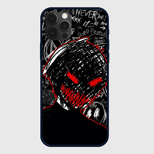 Чехол iPhone 12 Pro Max Токийский гуль - Dead inside mood / 3D-Черный – фото 1