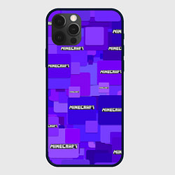 Чехол iPhone 12 Pro Max Minecraft pattern logo