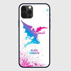 Чехол iPhone 12 Pro Max Black Sabbath neon gradient style