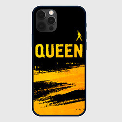 Чехол iPhone 12 Pro Max Queen - gold gradient: символ сверху