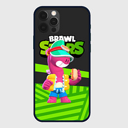 Чехол iPhone 12 Pro Max Doug Brawl stars green black