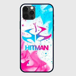 Чехол iPhone 12 Pro Max Hitman neon gradient style