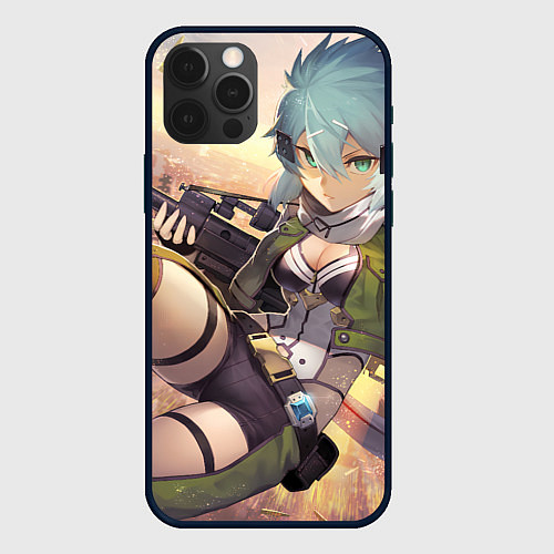 Чехол iPhone 12 Pro Max Sword Art Online Сино Асада / 3D-Черный – фото 1