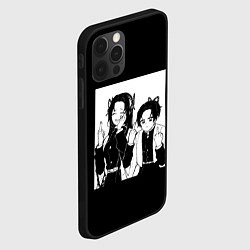 Чехол для iPhone 12 Pro Max Кочо шинобу показывает фак - Клинок демонов, цвет: 3D-черный — фото 2