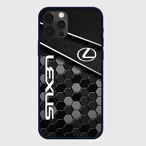 Чехол iPhone 12 Pro Max Lexus - Строгий технологичный / 3D-Черный – фото 1