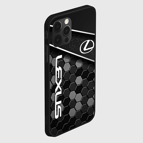 Чехол iPhone 12 Pro Max Lexus - Строгий технологичный / 3D-Черный – фото 2