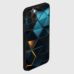 Чехол для iPhone 12 Pro Max Объемные частицы с подсветкой, цвет: 3D-черный — фото 2