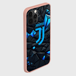 Чехол для iPhone 12 Pro Max Blue logo Juventus, цвет: 3D-светло-розовый — фото 2
