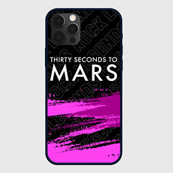 Чехол для iPhone 12 Pro Max Thirty Seconds to Mars rock legends: символ сверху, цвет: 3D-черный