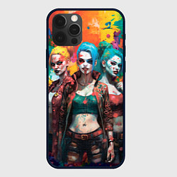 Чехол для iPhone 12 Pro Max Три девушки на Хэллоуин, цвет: 3D-черный