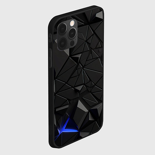 Чехол iPhone 12 Pro Max Черная объемная текстура / 3D-Черный – фото 2