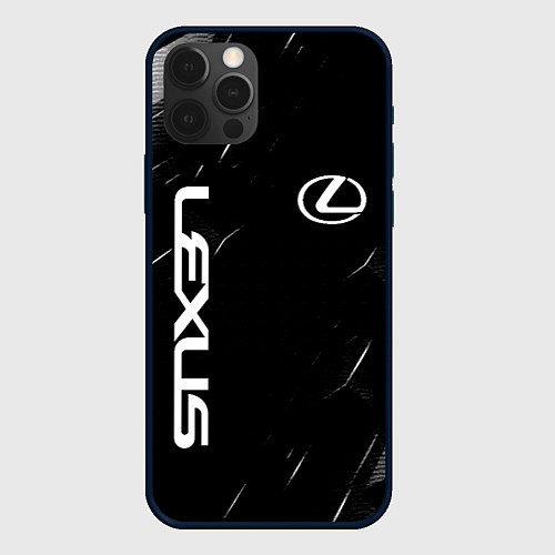 Чехол iPhone 12 Pro Max Lexus - minimalism / 3D-Черный – фото 1