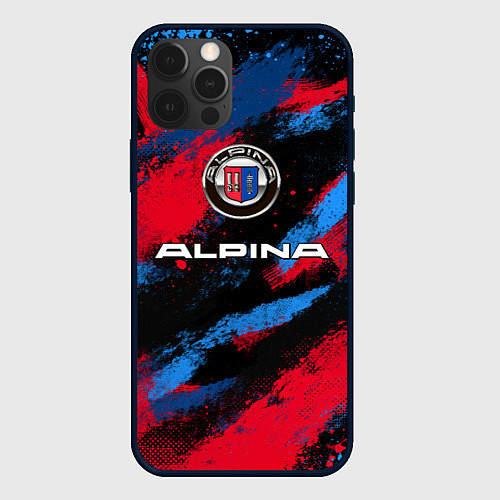 Чехол iPhone 12 Pro Max Alpina - BMW colors / 3D-Черный – фото 1