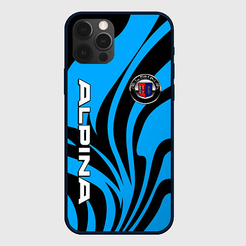 Чехол iPhone 12 Pro Max Alpina - blue colors / 3D-Черный – фото 1