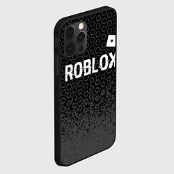 Чехол для iPhone 12 Pro Max Roblox glitch на темном фоне: символ сверху, цвет: 3D-черный — фото 2