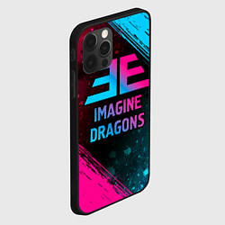 Чехол для iPhone 12 Pro Max Imagine Dragons - neon gradient, цвет: 3D-черный — фото 2