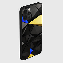 Чехол для iPhone 12 Pro Max Black yellow elements, цвет: 3D-черный — фото 2