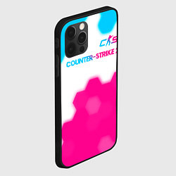 Чехол для iPhone 12 Pro Max Counter-Strike 2 neon gradient style: символ сверх, цвет: 3D-черный — фото 2