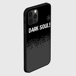 Чехол для iPhone 12 Pro Max Dark Souls glitch на темном фоне: символ сверху, цвет: 3D-черный — фото 2