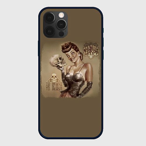 Чехол iPhone 12 Pro Max Lordi To beast or not to beast / 3D-Черный – фото 1