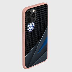 Чехол для iPhone 12 Pro Max Фольцваген - синяя броня, цвет: 3D-светло-розовый — фото 2