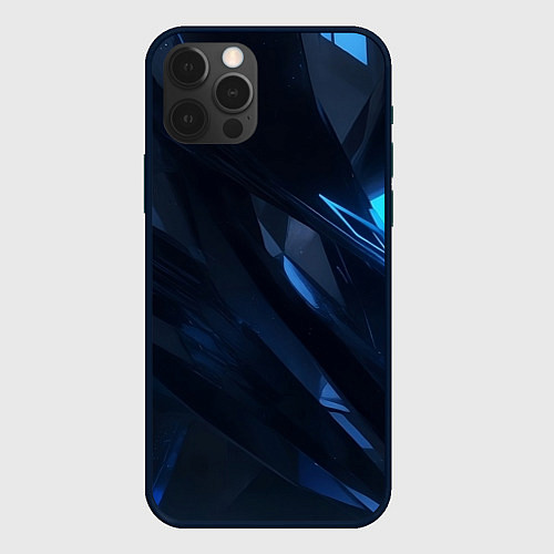 Чехол iPhone 12 Pro Max Синяя безгранность / 3D-Черный – фото 1