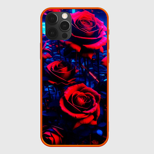 Чехол iPhone 12 Pro Max Красные розы cuberpank / 3D-Красный – фото 1