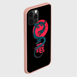 Чехол для iPhone 12 Pro Max Дракон восходящего солнца, цвет: 3D-светло-розовый — фото 2