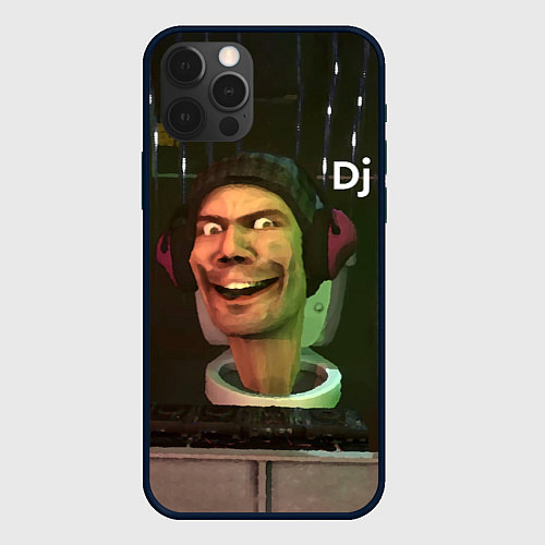 Чехол iPhone 12 Pro Max Skibidi Toilet Dj / 3D-Черный – фото 1