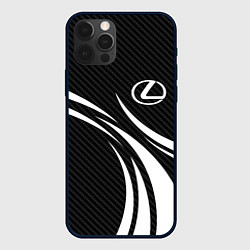 Чехол для iPhone 12 Pro Max Lexus - carbon line, цвет: 3D-черный