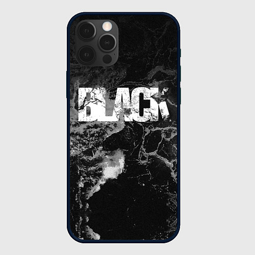 Чехол iPhone 12 Pro Max Black - abstract / 3D-Черный – фото 1