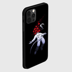 Чехол для iPhone 12 Pro Max Скафандр и розы, цвет: 3D-черный — фото 2