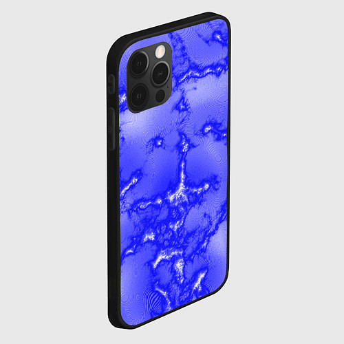Чехол iPhone 12 Pro Max Темно-синий мотив / 3D-Черный – фото 2