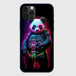 Чехол iPhone 12 Pro Max Киберпанк панда во весь рост