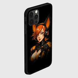 Чехол для iPhone 12 Pro Max Девушка лисица геймер, цвет: 3D-черный — фото 2