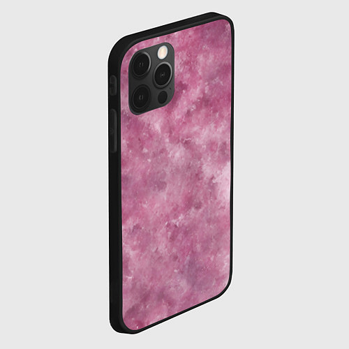 Чехол iPhone 12 Pro Max Текстура камня родонита / 3D-Черный – фото 2