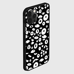 Чехол для iPhone 12 Pro Max Черно-белые глаза, цвет: 3D-черный — фото 2