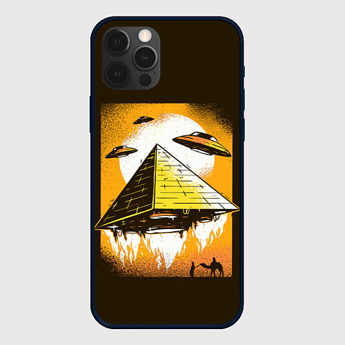 Чехол iPhone 12 Pro Max Pyramid launch / 3D-Черный – фото 1