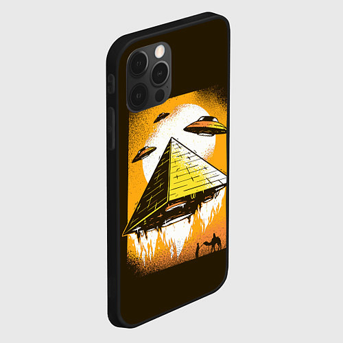 Чехол iPhone 12 Pro Max Pyramid launch / 3D-Черный – фото 2