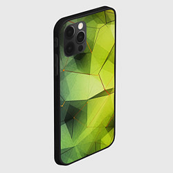 Чехол для iPhone 12 Pro Max Зеленая текстура объемная, цвет: 3D-черный — фото 2