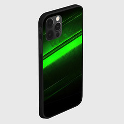 Чехол для iPhone 12 Pro Max Green line, цвет: 3D-черный — фото 2