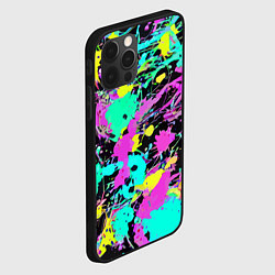 Чехол для iPhone 12 Pro Max Красочная композиция - мода, цвет: 3D-черный — фото 2