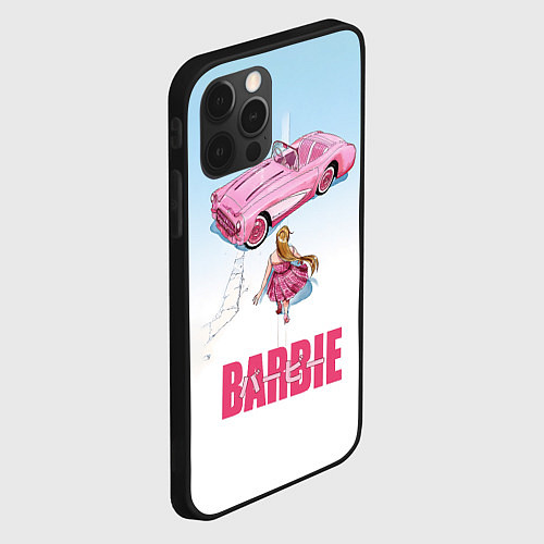 Чехол iPhone 12 Pro Max Барби на дороге / 3D-Черный – фото 2
